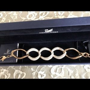 Swarovski authentic oval chain bracelet 18K gold plated